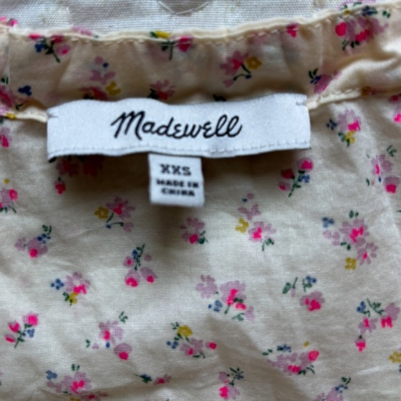 Madewell Floral Peplum Tank – Size XXS - Picture 5 of 5